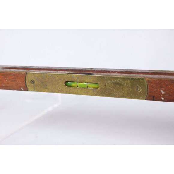 English 24" Solid wood and brass spirit level, vintage Parry & Bott Ltd - Picture 5 of 7